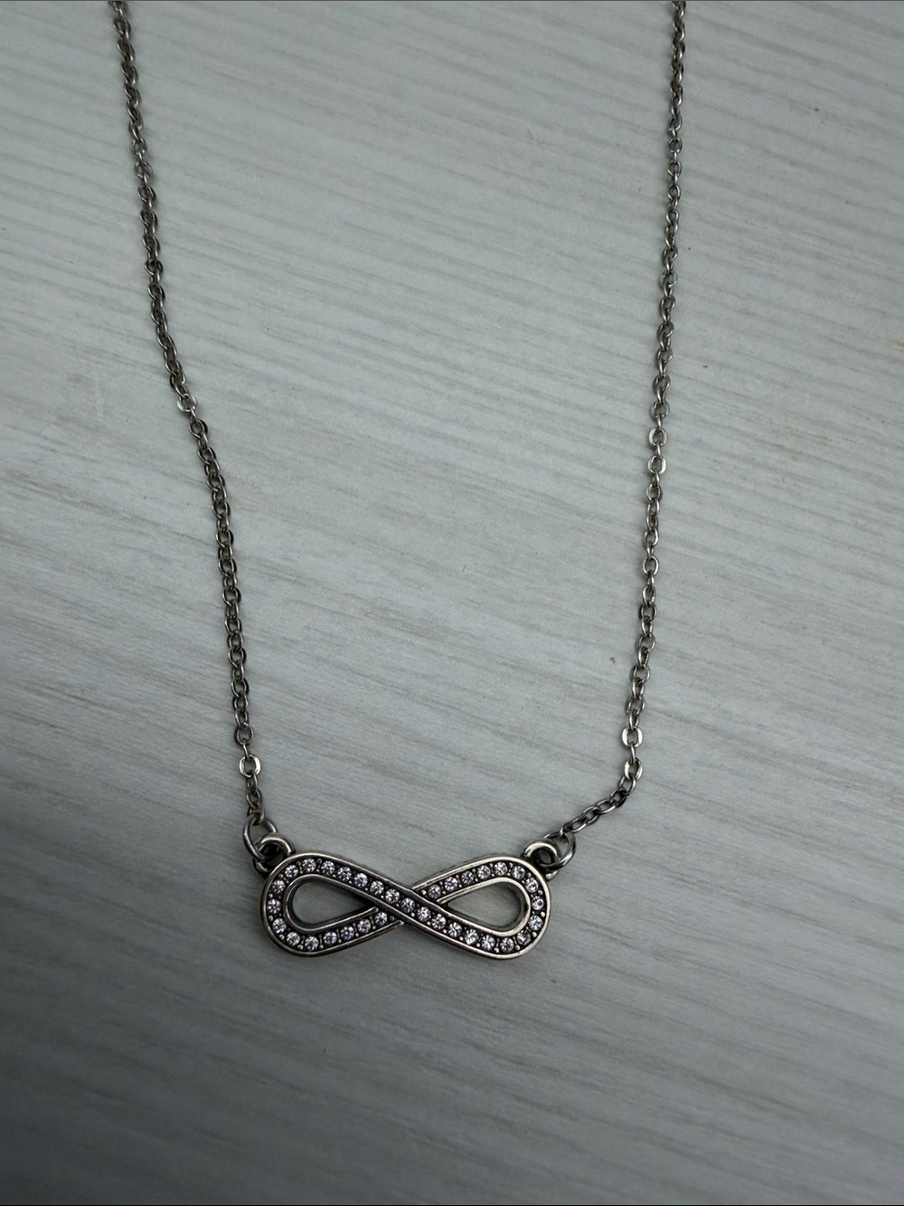 Brighton Silver Infinity Crystal Necklace